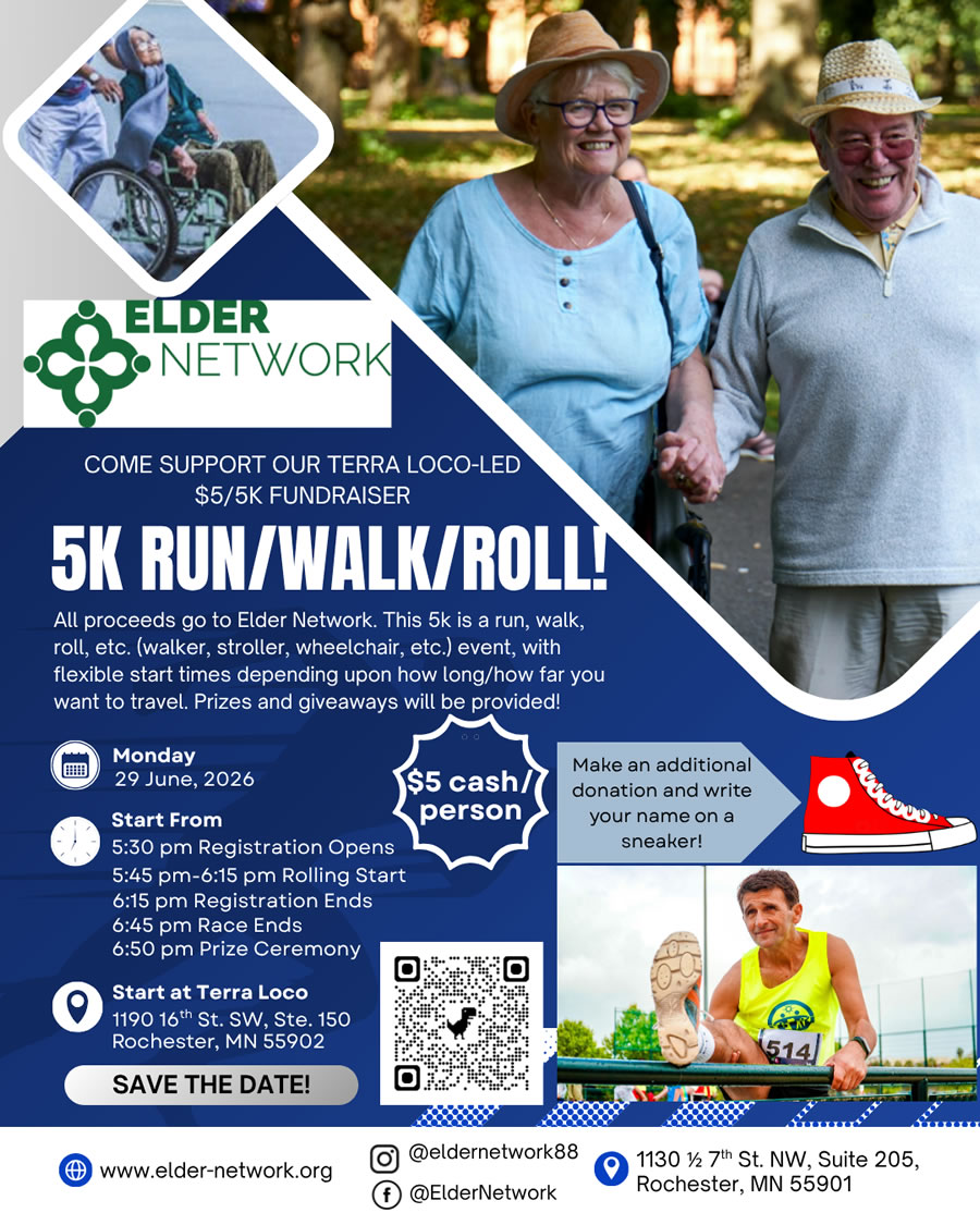 5K Run Walk Roll Flyer