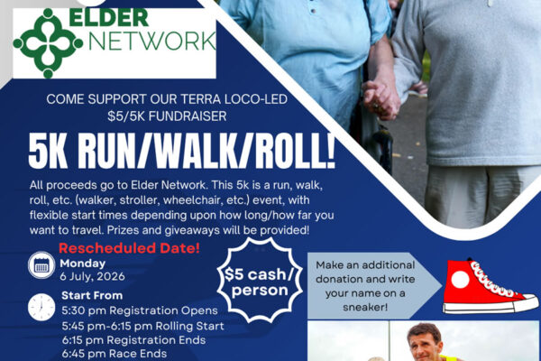 The Terra Loco-LED $5/5K Fundraiser has been rescheduled to Monday, July 6th due to the extreme heat today.