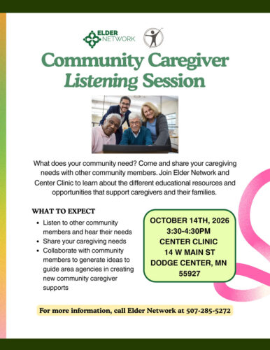 Caregiver Listening Session Flyer